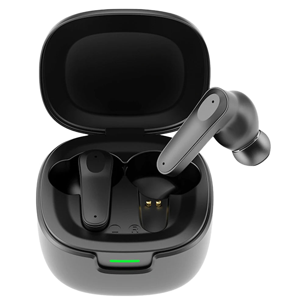 Écouteurs intra-auriculaires intelligents avec IA et traduction vocale en temps réel pour les voyages d'affaires.