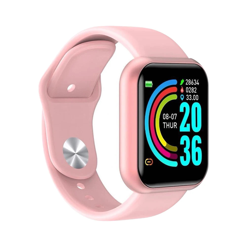 Montre connectée Bluetooth pour femmes et hommes, contrôle du téléphone, musique, bracelet de sport et de fitness, suivi de santé, modèle Y68