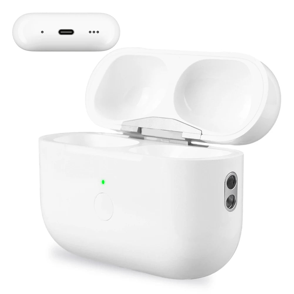 Boîtier de charge de remplacement avec bouton de synchronisation et jumelage Bluetooth pour AirPods Pro 2e génération (2022) et 1re génération (2019)