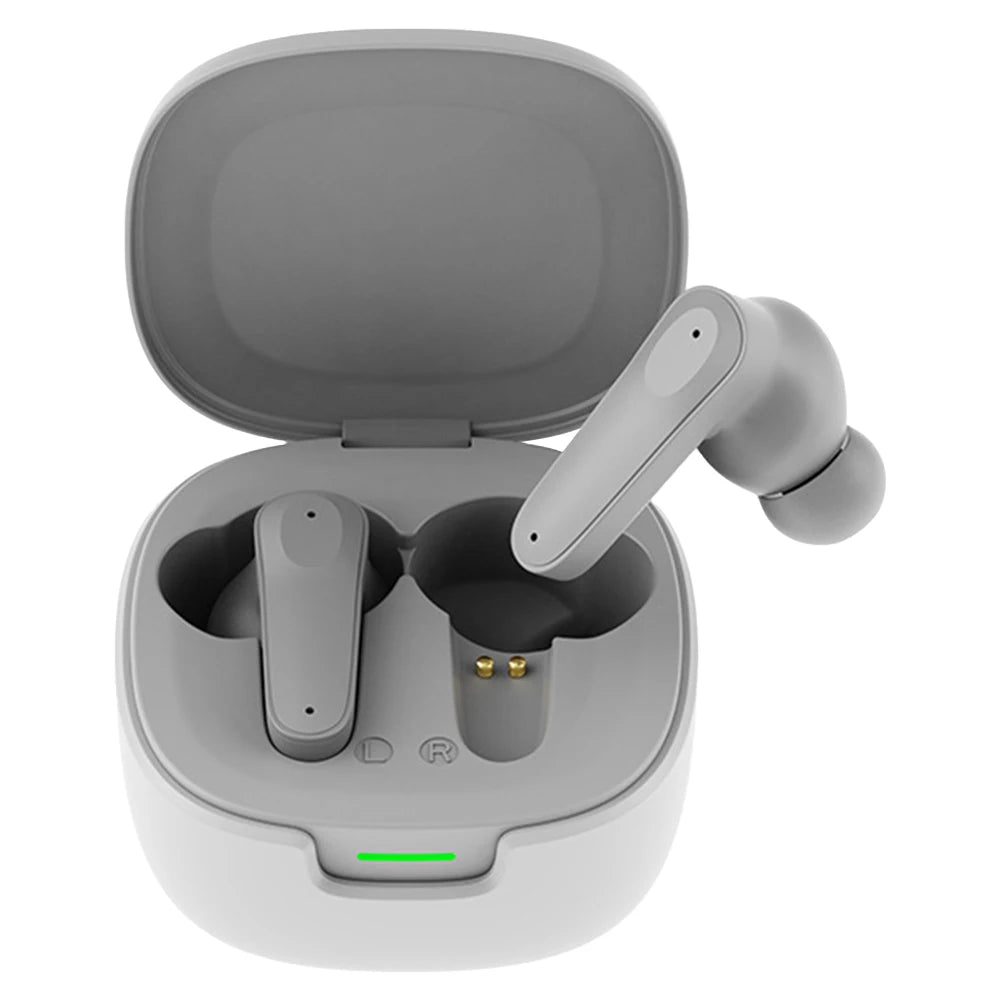 Écouteurs intra-auriculaires intelligents avec IA et traduction vocale en temps réel pour les voyages d'affaires.