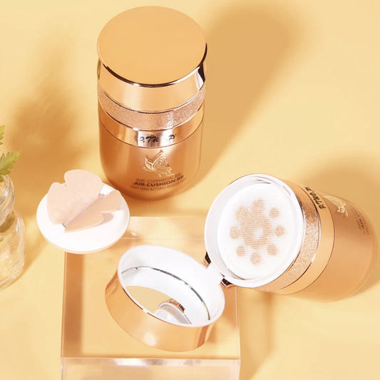 Crème BB Air Cushion, fond de teint hydratant, correcteur, éclaircissant, contrôle du sébum, waterproof, houppette papillon, maquillage, cosmétiques