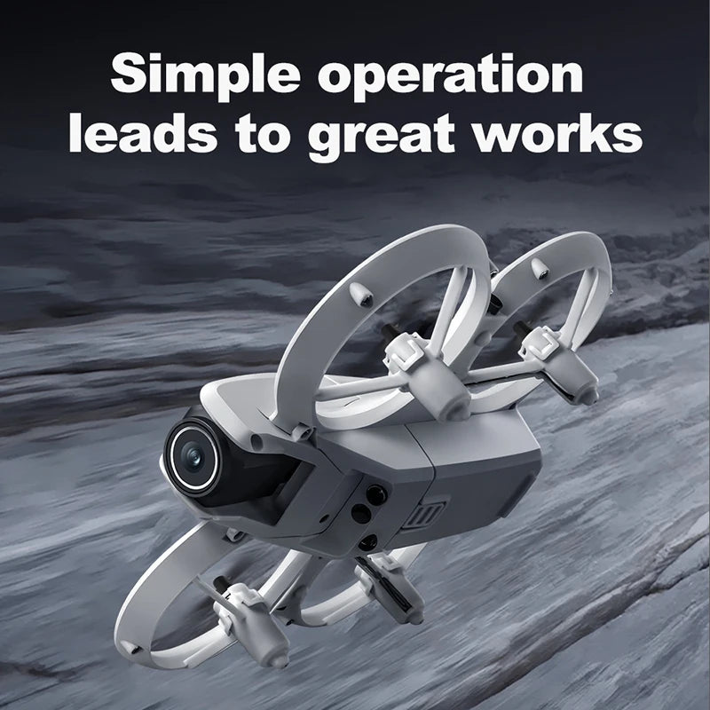 Mini drone V66 4K professionnel à double caméra, mode sans tête, évitement d'obstacles, WiFi FPV, flip à 360°, quadricoptère radiocommandé, jouet pour enfants