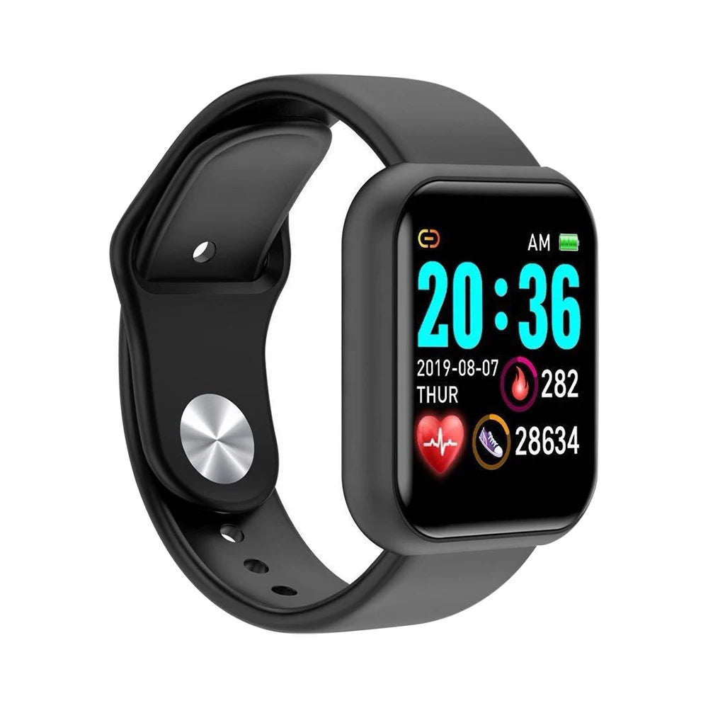 Montre connectée Bluetooth pour femmes et hommes, contrôle du téléphone, musique, bracelet de sport et de fitness, suivi de santé, modèle Y68